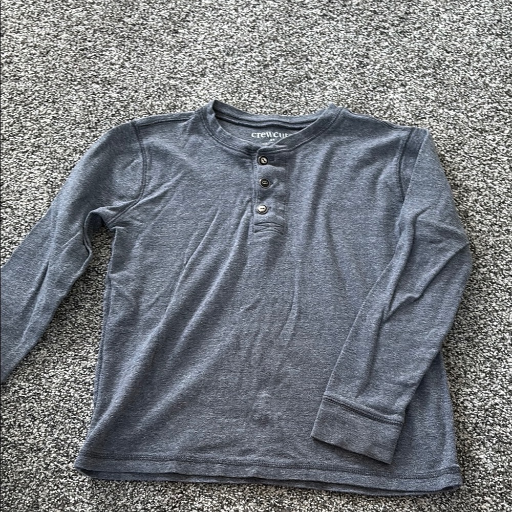 Crewcuts Gray Long Sleeve Tee Soft Knit